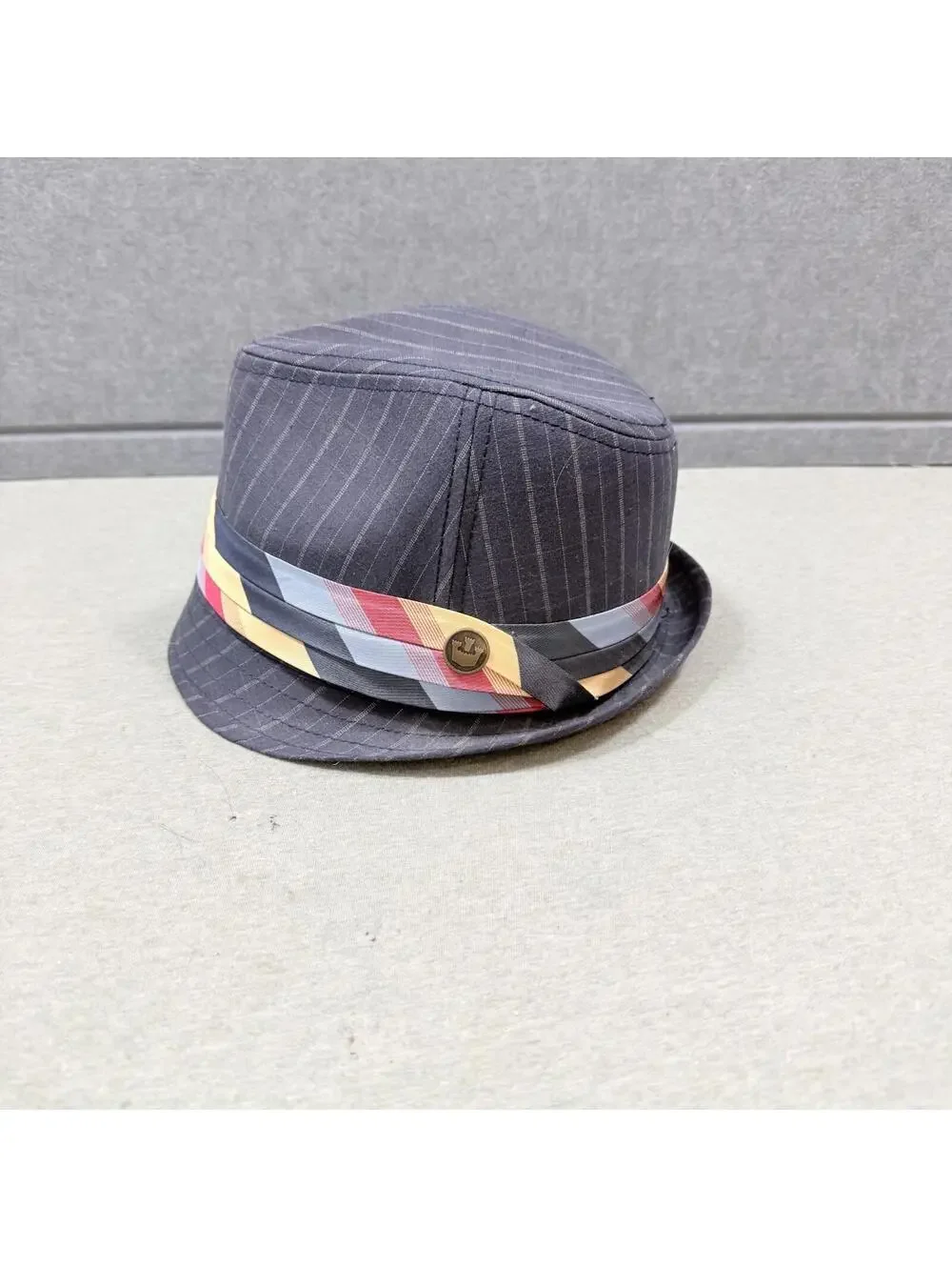 Goorin Bros Mens Large Fedora Hat Classic Stylish Blue‎ Pinstripe Classic Look